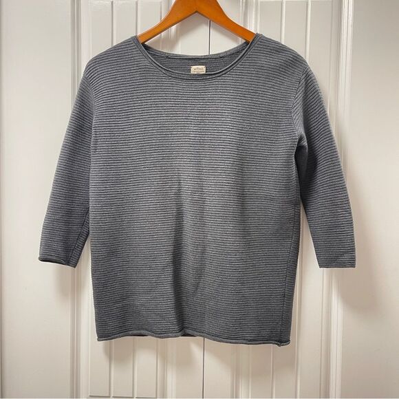 Aritzia Wilfred Blanchard Silk & Cashmere Grey Ribbed Sweater Size XS - Picture 7 of 16